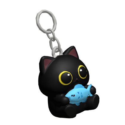 Black Cat Fish Keychain