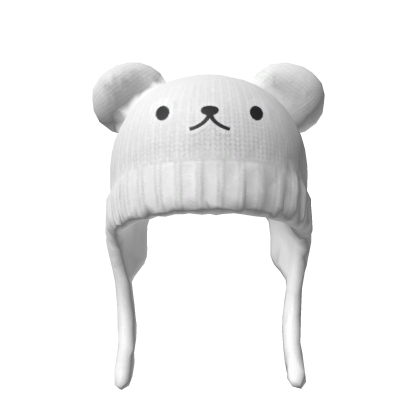 White goth bear beanie vkei emo moe grunge