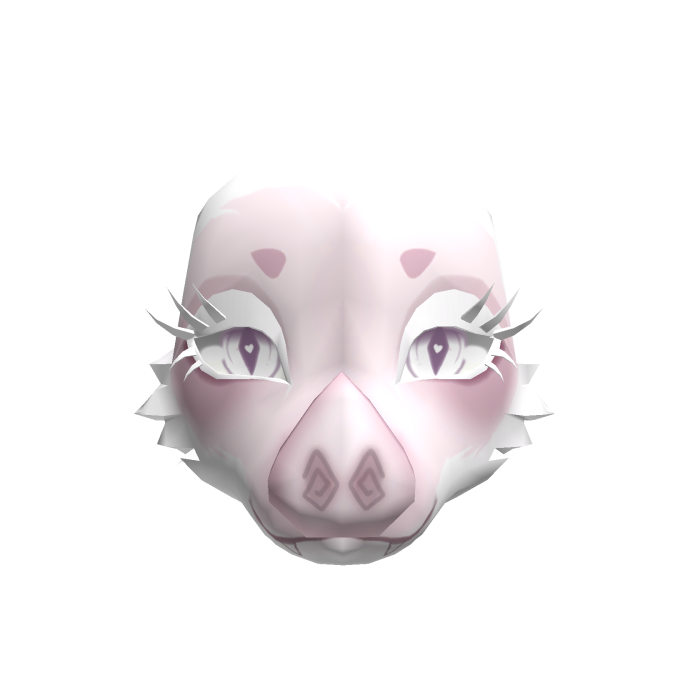 Albino Bat Furry Head [Animated Eyes]