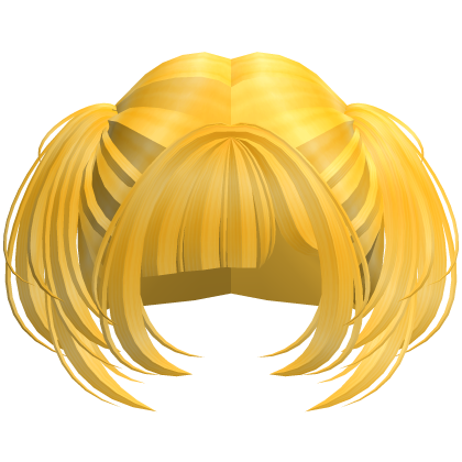 Cute Short Small Kawaii Side Pigtails (Yellow)