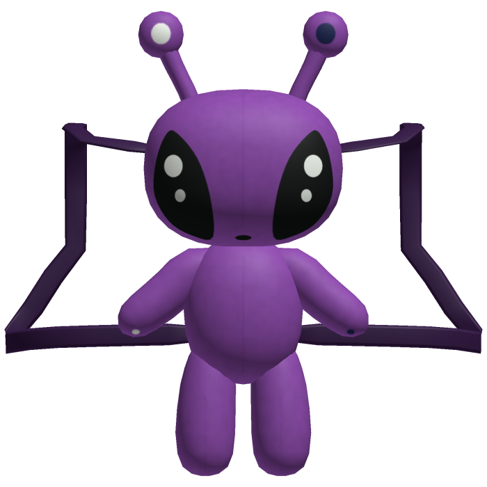 Backpack Plush 1.0 Cute Silly Purple Alien