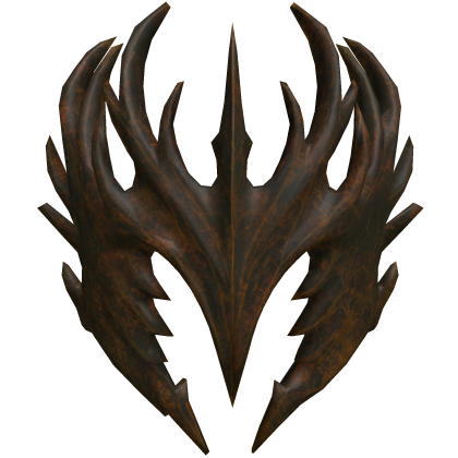 Orange Grunge Dragon Horns Mask Roblox item