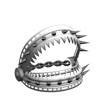 White spiked vkei goth Halloween head trap 