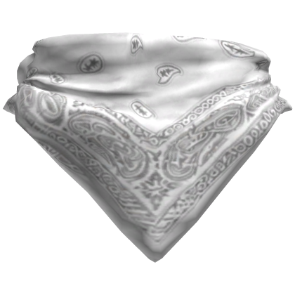 White Paisley Bandana Mask