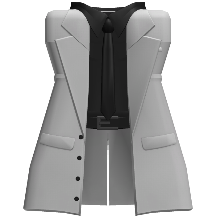 White Long coat with Black Suit | R6 Girl ver.