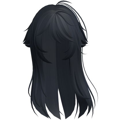 Navy Blue Shy Moe Cat Girl Windy Whispy Hair