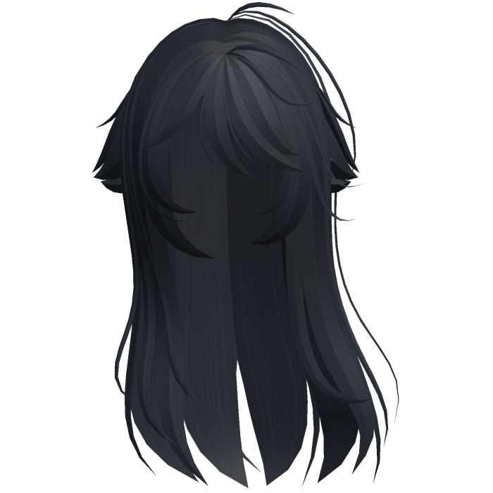 Navy Blue Shy Moe Cat Girl Windy Whispy Hair