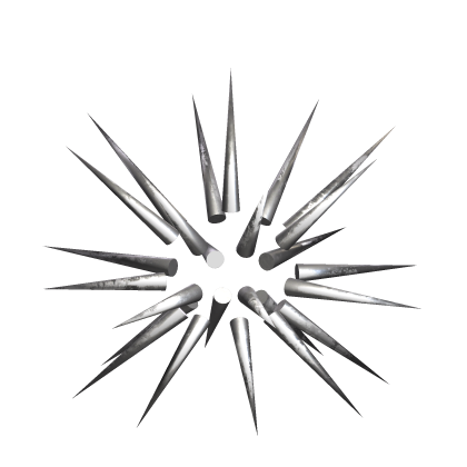 silver spiky pin head