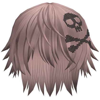 Emo Vkei Moe Boy Hair w Skull Dusty Rose
