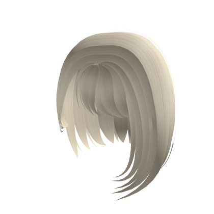 Short straight wispy clean girl bob in blonde