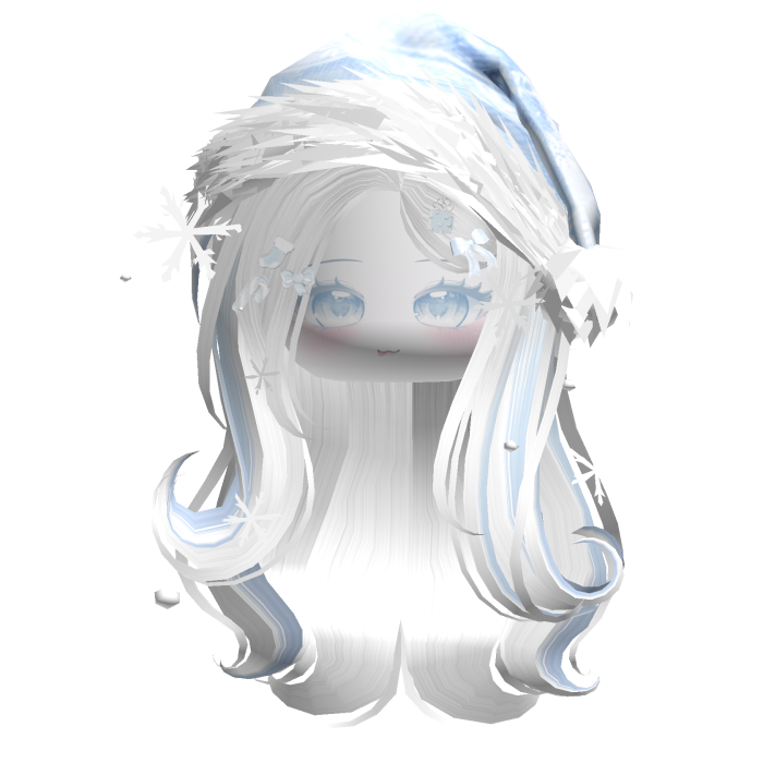 Lush Gentle Swirls w/Santa Hat (Sky Blue)