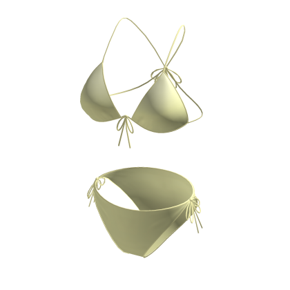Soft Yellow Bikini Swimsuit
