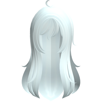 Cute Long Anime Cowlick Hair in Cyan Roblox item