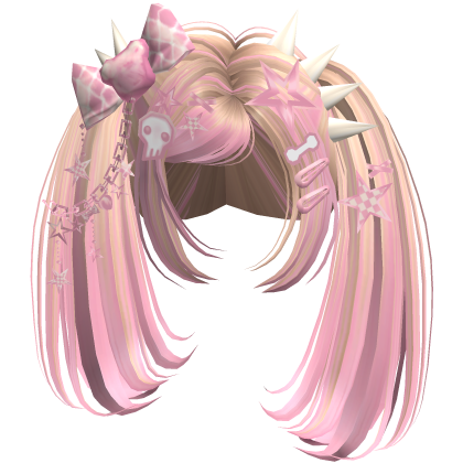 ♡ Scene Spiky Moe Pigtails (Pink & Blonde)