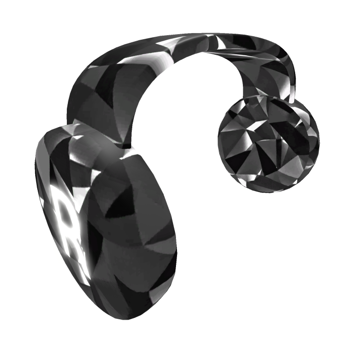 Emissive Black Sparkle Time Clockwork Headphones