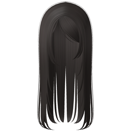 ♡ long straight y2k goth emo hair brown
