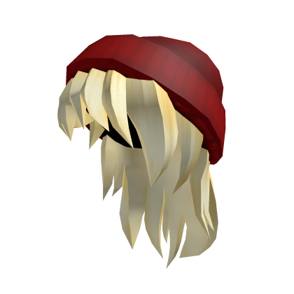 Red Beanie & Blonde Hair