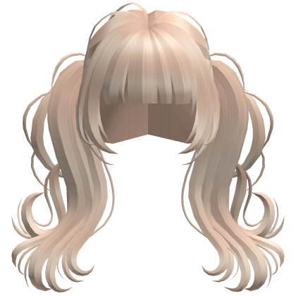 Cute Curly Fluffy Pigtails (Blonde) Roblox item