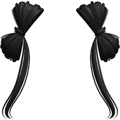 ♡ Cute Hair Bow Extensions (Black) Roblox item
