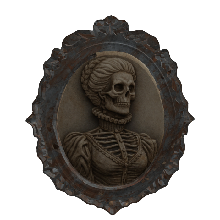 Oxidized Cameo (Tiara add-on)