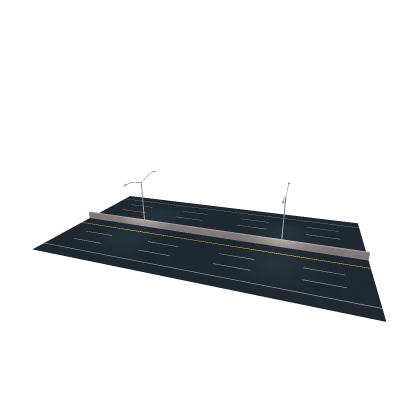 Highway road with streetlights