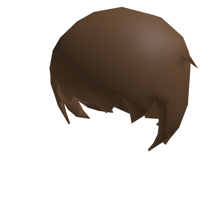 low poly short chibi hair brown