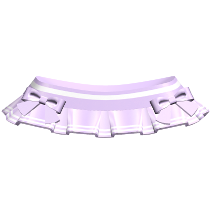 Kawaii Anime School Skirt w Bows (Purple & White)