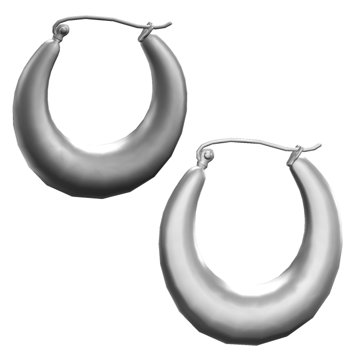 Lightweight Vintage Hoop Silver Earrings