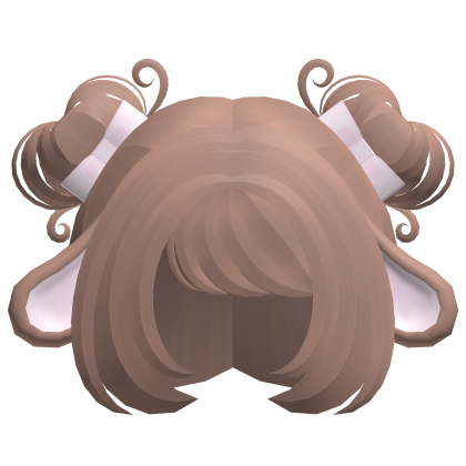 kawaii cutesy bunny ears hairstyle in brown