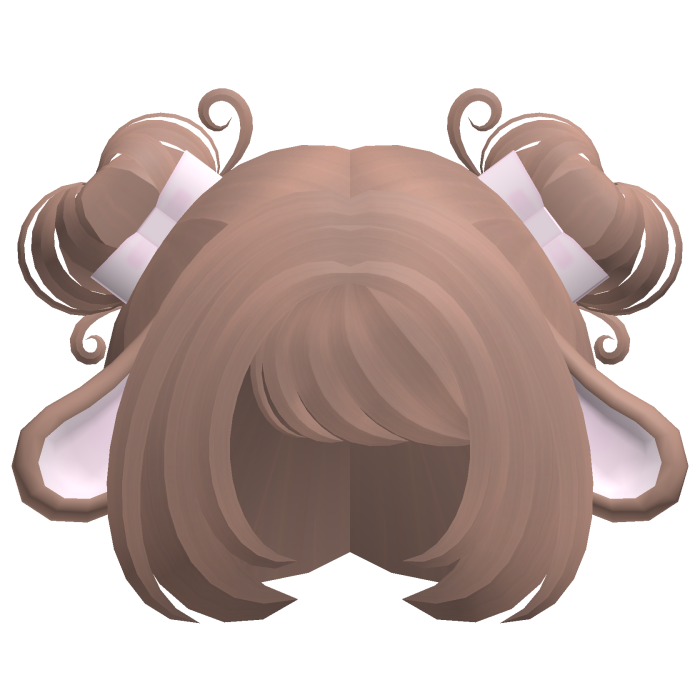 kawaii cutesy bunny ears hairstyle in brown