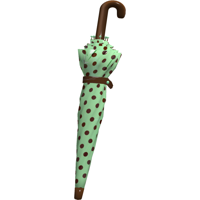 ♡ cute mint choco polka dot waist umbrella 