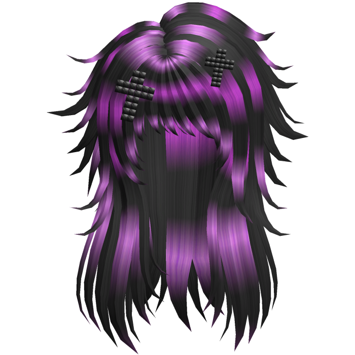 Scene Spiky Hair Stud Cross - Raccoon Black Purple