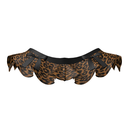 Doll Mini Skirt with Ribbons - Leopard Gyaru Roblox item