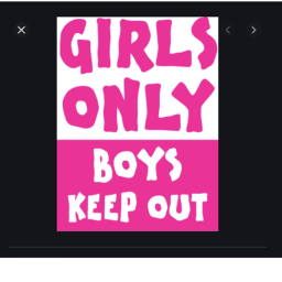 Girls only