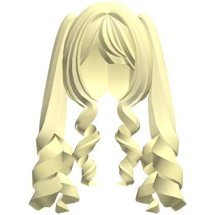cute moe swirly long yellow pigtails  Roblox item