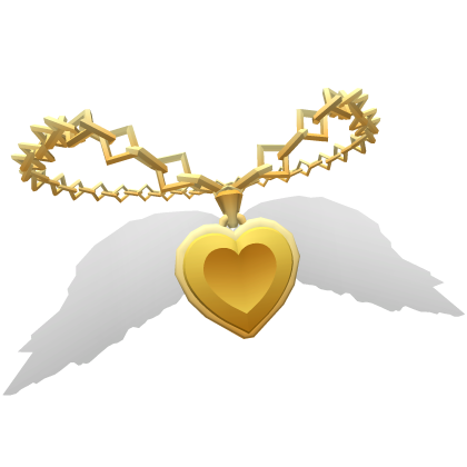 Winged Heart Gold Necklace Gold Jewel Roblox item