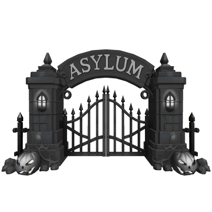 Spooky Halloween Asylum Gate Background