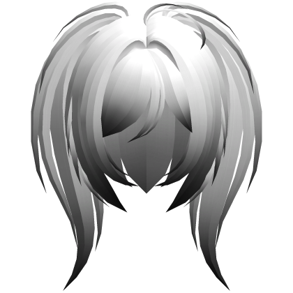 moe emo high messy side ponytails white black