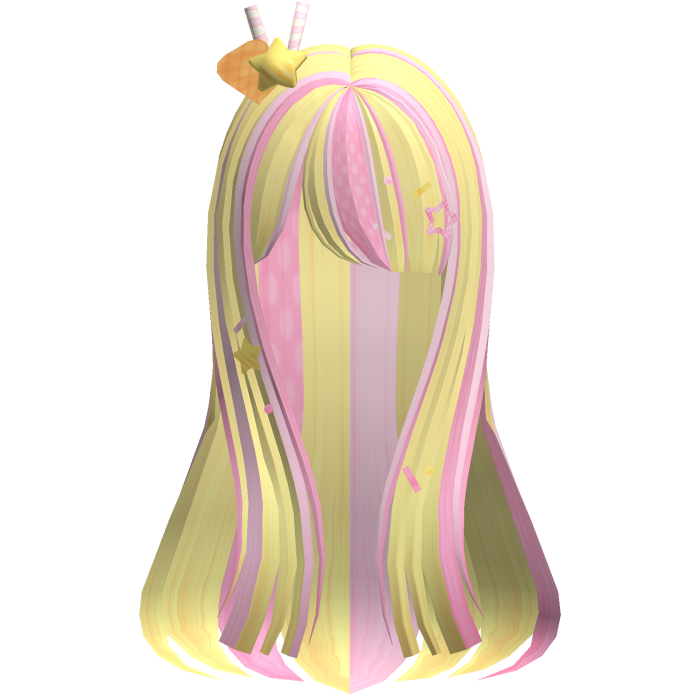 long cutesy sweet pastel two toned banana hair