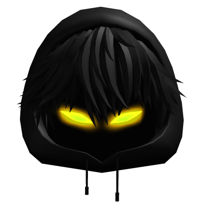 Black Messy Anime Boy Hair w/ Y2K anime hood (✔)