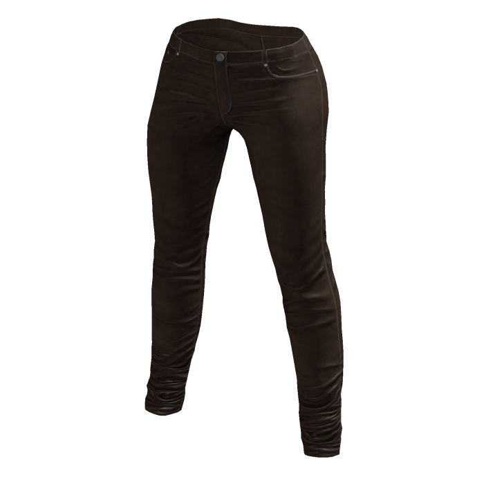 Leather Skinny Pants Brown