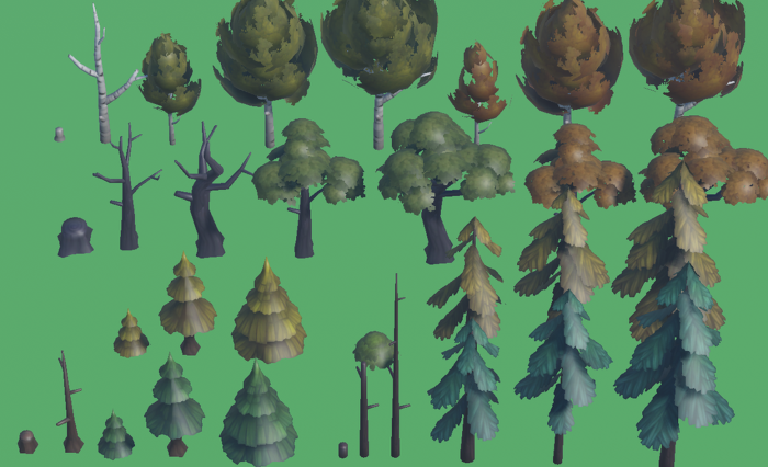 Textured Stylized Forest Pack preview 1