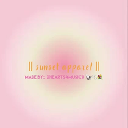 || sunset apparel || Roblox group icon