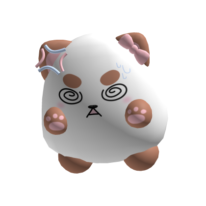 kawaii oversized dizzy angry cat plushie