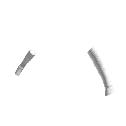Uneven Arm Warmers in White thumbnail