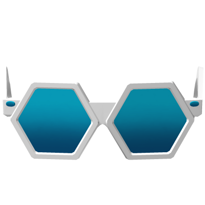White/Blue Sparkling Robux Shades Recolor (Addon) Roblox item