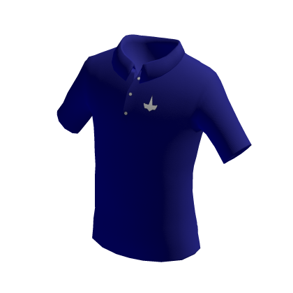 Logo Cotton Pique Navy Polo