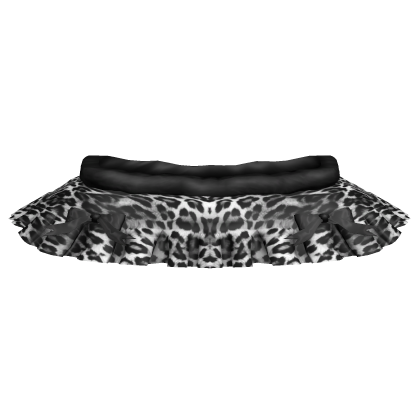 Snow Leopard Skirt w Silk Bows