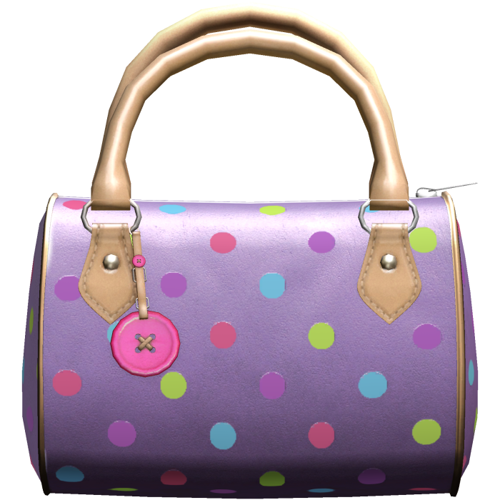 Purple Multicolor Confetti Button Bag