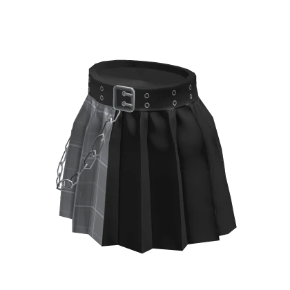 Grey plaid skirt roblox top